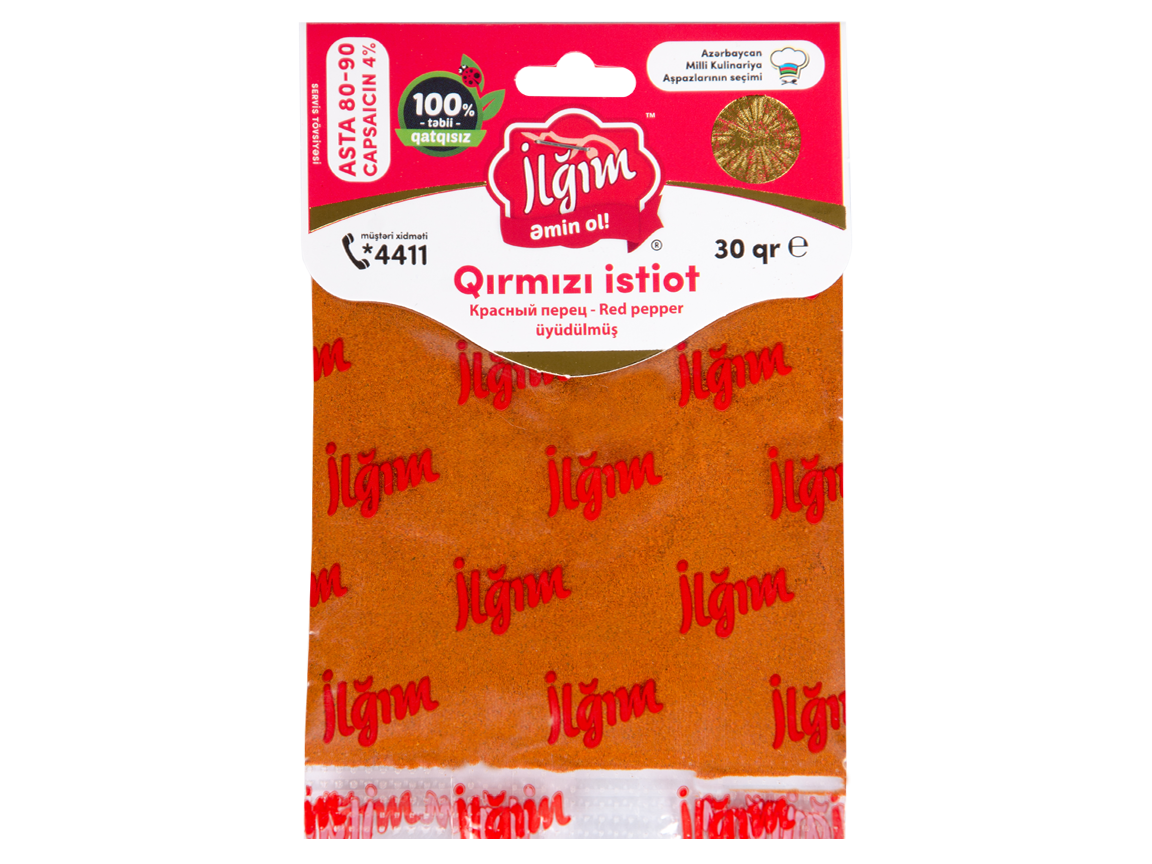 İstiot qırmızı üyüdülmüş 1/15*30 qr-4760095006542    